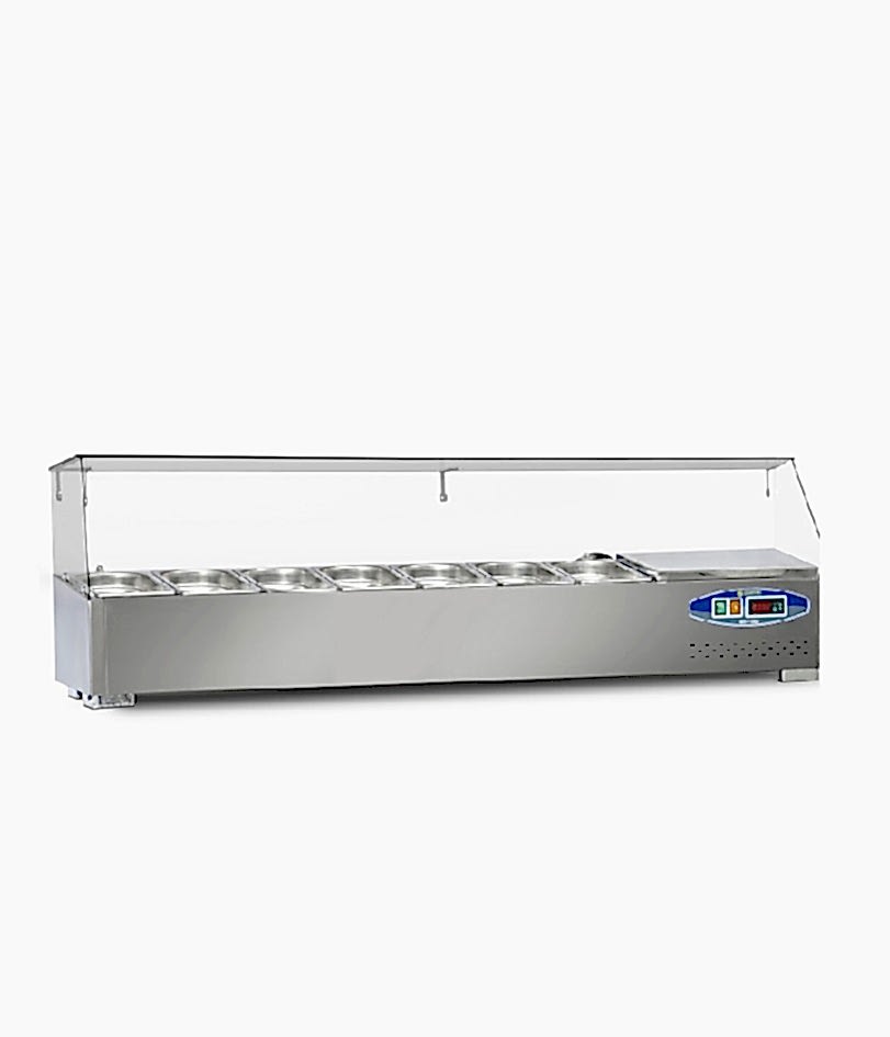 22SBS07-15 Soğutmalı Set Üstü Saladbar 120cm Gn 1/4 7 Küvet
