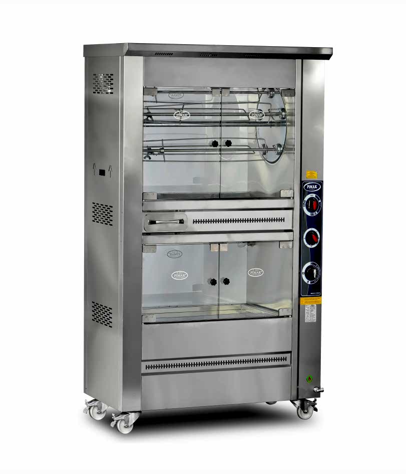 M007-E Elektrikli Çift Katlı Tamburlu Dinlendirmeli Piliç Makinesi