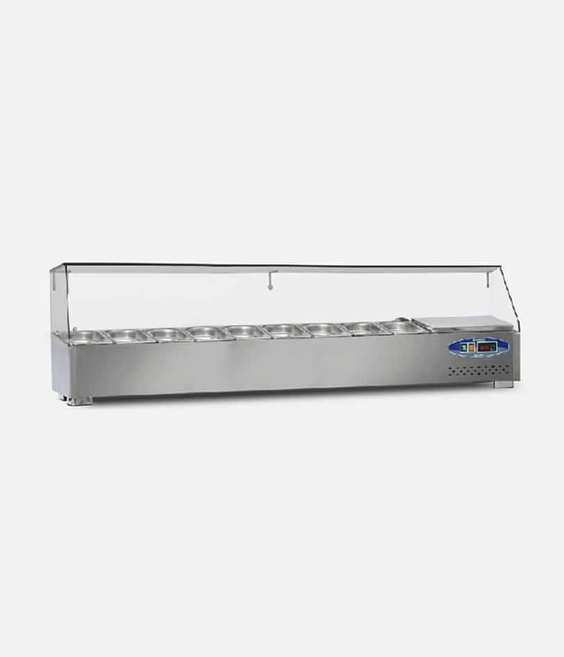 22SBS10-20 Soğutmalı Set Üstü Saladbar 200cm Gn 1/4 10 Küvet