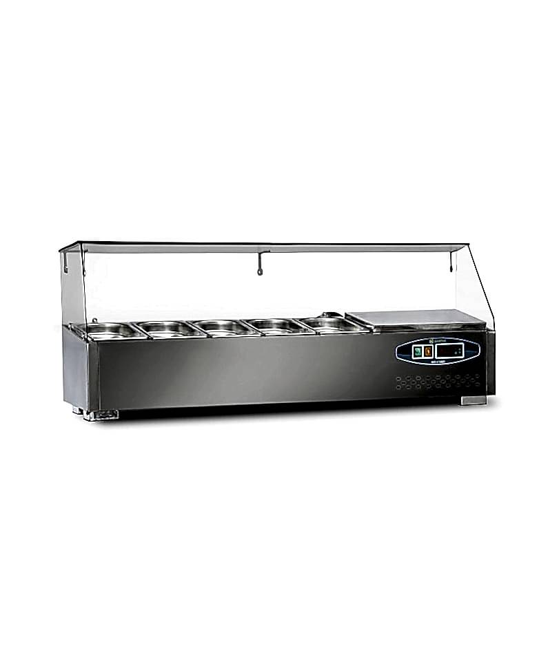 22SBS05-12 Soğutmalı Set Üstü Saladbar 120cm Gn 1/4 5 Küvet