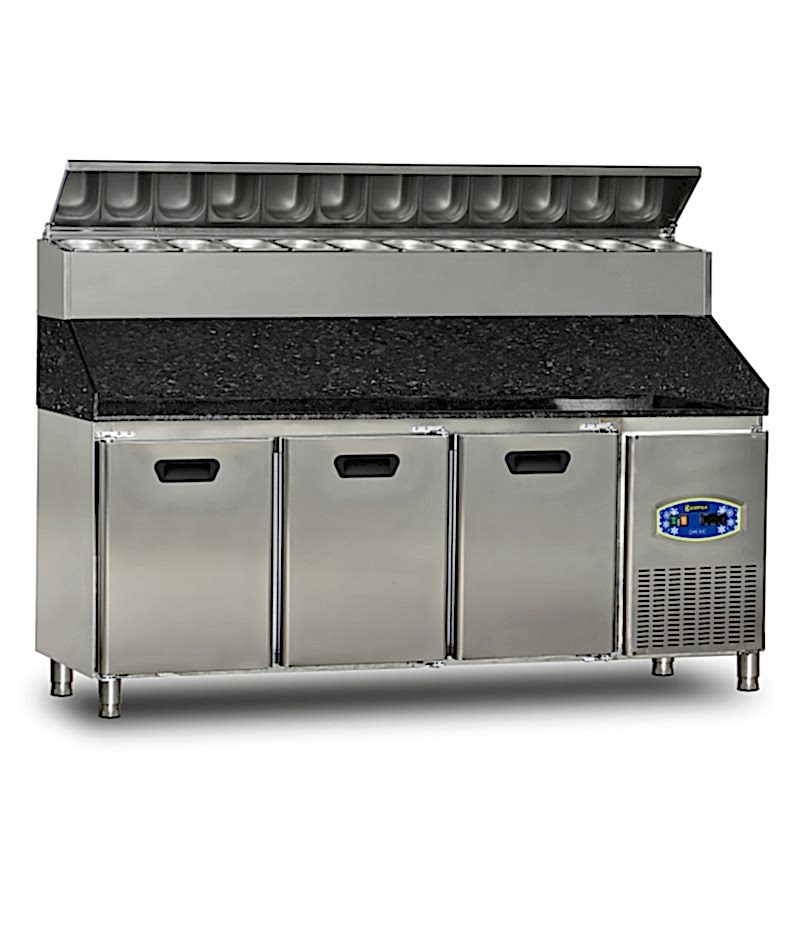  22TBF3S-PY70-GR Pizza Hazırlık Buzdolabı üç Kapılı