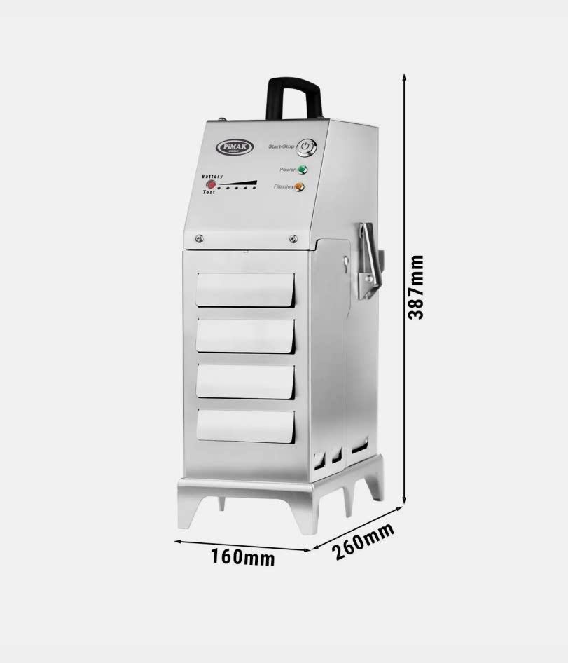  20 Litrelik Fritözler için Taşınabilir Elektrikli Kızartma Yağı Filtresi 50 LT / Dakika