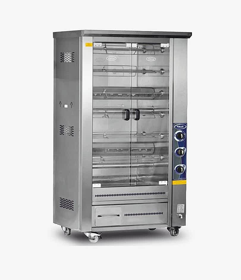 PI3/M010B Gazlı Çift Vitrinli Lavtaşlı Piliç Makinesi